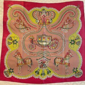 Hermes Papcroles 90 Silk Scarf Carriages & Nobles by C. Stuhlhofer-Mayr (2001)